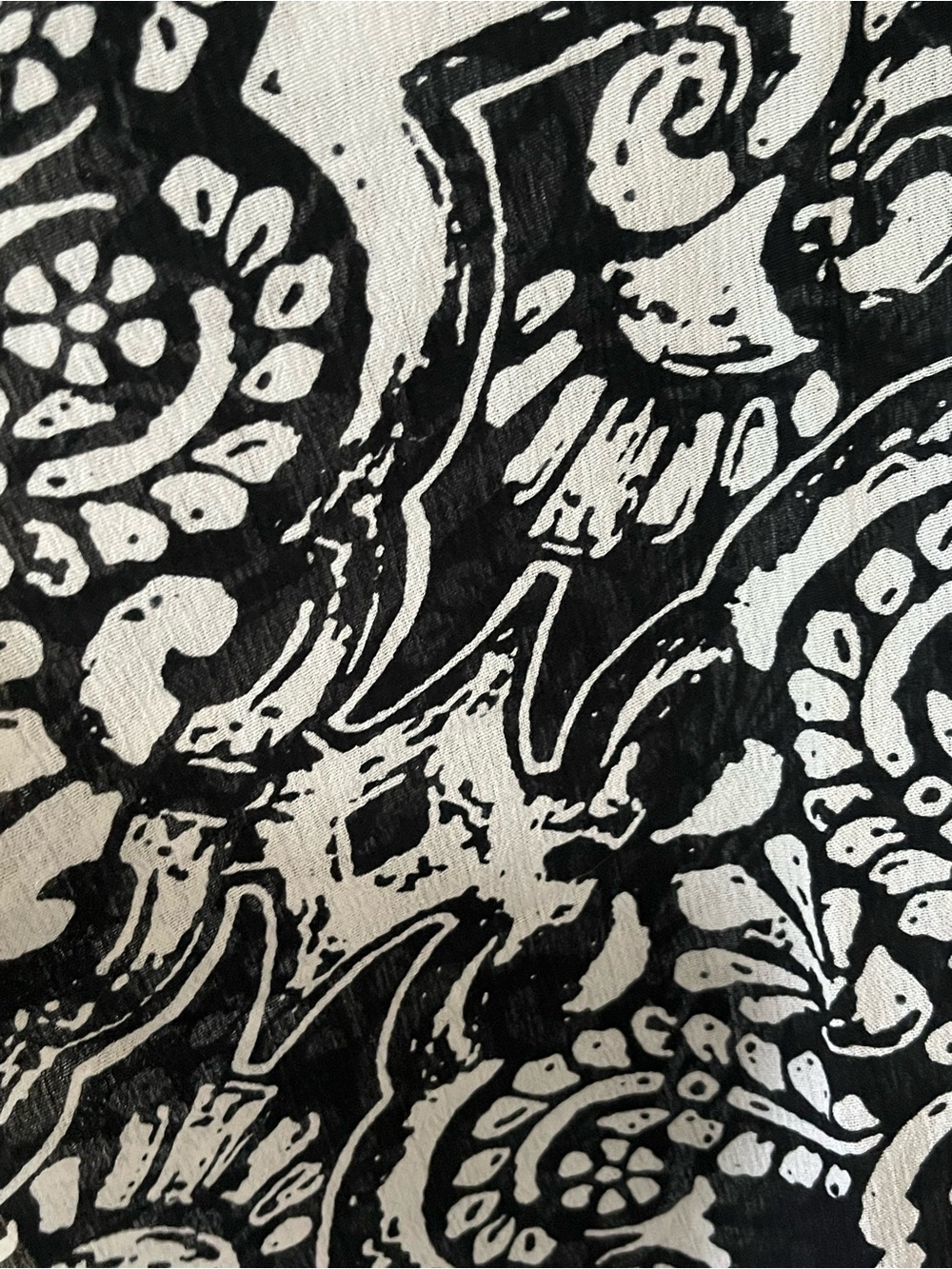 Vince Camuto Lace-Trim Black and White Kimono Wrap OSFM - Picture 14 of 15